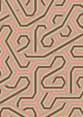 Colour Hexagon Tile Connection art background design illustration