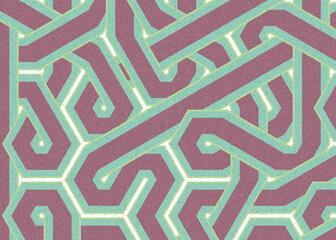 Colour Hexagon Tile Connection art background design illustration