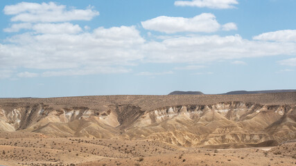 The beautiful landscape of the Negev Desert in southern Israel 
