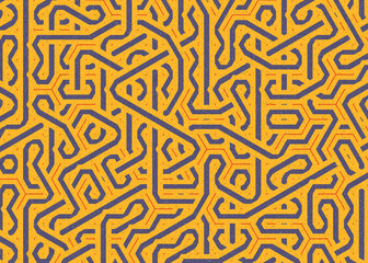 Fototapeta premium Colour Hexagon Tile Connection art background design illustration