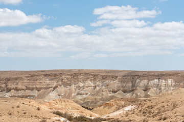 The beautiful landscape of the Negev Desert in southern Israel 
