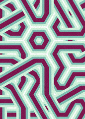 Colour Hexagon Tile Connection art background design illustration