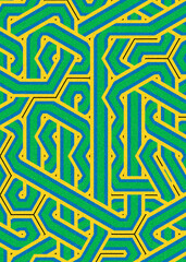 Colour Hexagon Tile Connection art background design illustration