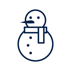 Snowman icon logo template isolated on white background.
