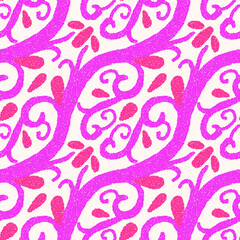 Seamless pattern with dotted geometric drawing