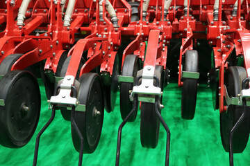 Precision inline seeder. A row seeder. Seed drill.  Fragment.