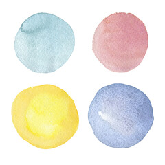 small set of watercolor circles