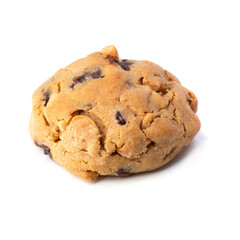 Chocolate chip cookie isolated on a white background