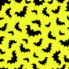 The graphic composition is vector. Autumn pattern halloween bats holiday. The atmosphere of autumn. Background decoration.