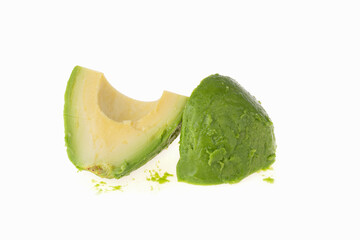 Fresh avocado isolated on a white background
