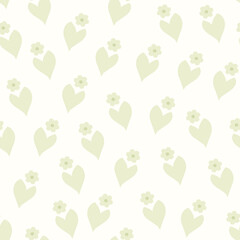 Seamless floral pattern in vector. Small flower on a beige background, wallpaper, fabric 