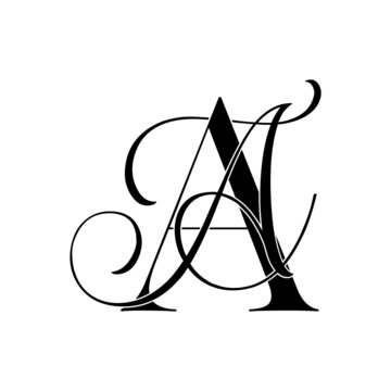 aa, aa, monogram logo. Calligraphic signature icon. Wedding Logo Monogram. modern monogram symbol. Couples logo for wedding