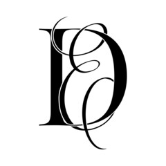 de, ed, monogram logo. Calligraphic signature icon. Wedding Logo Monogram. modern monogram symbol. Couples logo for wedding