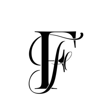 ff, ff, monogram logo. Calligraphic signature icon. Wedding Logo Monogram. modern monogram symbol. Couples logo for wedding