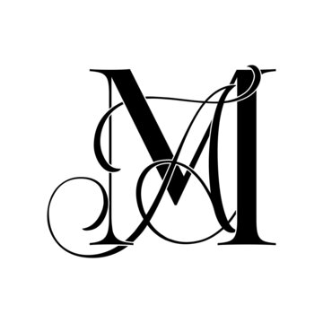 ma, am, monogram logo. Calligraphic signature icon. Wedding Logo Monogram. modern monogram symbol. Couples logo for wedding