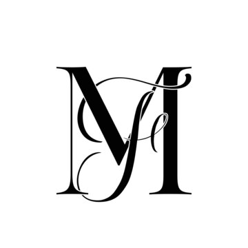 mf, fm, monogram logo. Calligraphic signature icon. Wedding Logo Monogram. modern monogram symbol. Couples logo for wedding