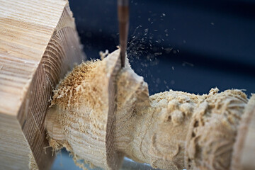 CNC woodworking machine. Furniture manufacturing.