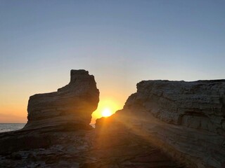 sunset in the mountains