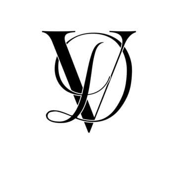 vd, dv, monogram logo. Calligraphic signature icon. Wedding Logo Monogram. modern monogram symbol. Couples logo for wedding