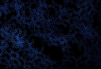 Dark BLUE vector texture with artificial intelligence concept.