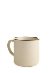 White cup isolated on a white background