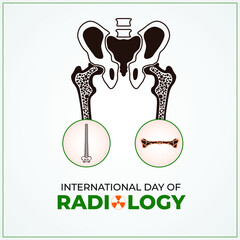International day of Radiology. November 8. Template for background, banner, card, poster. Vector illustration.