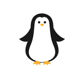 Cute penguin bird icon.