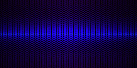 Blue hexagon carbon fiber texture. Dark carbon fiber texture.Metal mesh black steel background.