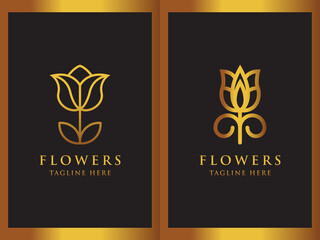 Beautiful flower design Set Fancy Jewelry Fashion Logo concept icon. 