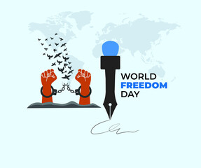 World Freedom Day. World press freedom day concept vector illustration. Just World Press Day to raise awareness of the importance of freedom of the press.