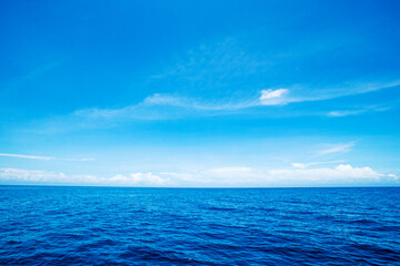 Beautiful sky and blue sea