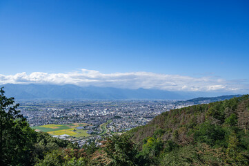 中山から見る松本市市街地