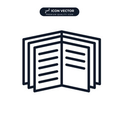 book icon symbol template for graphic and web design collection logo vector illustration