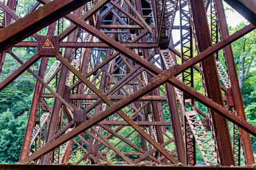 Old metallic railroad bridge