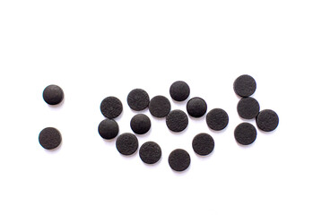 Activated Carbon Pills. Сharcoal tablets.	