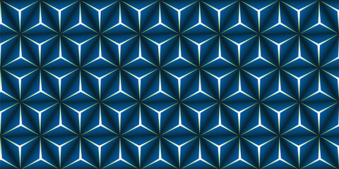 Blue pyramid 3D pattern background. Abstract geometric texture design.
