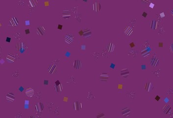 Light Blue, Red vector template with crystals, circles, squares.