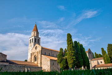 Fototapeta na wymiar Panoramic view of the Basilica of Santa Maria Assunta in Aquileia