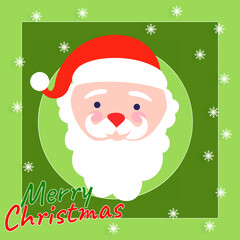 merry christmas card with santa claus
