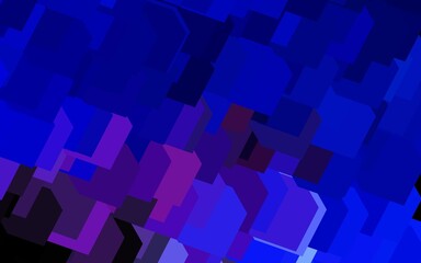 Dark Pink, Blue vector layout with lines, rectangles.