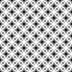 Foto op Canvas Black and white surface pattern texture. Bw ornamental graphic design. Mosaic ornaments. Pattern template. Vector illustration. © Jozsef