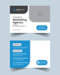 Creative and professional business postcard template, Vector illustration design