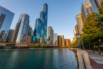 Naklejka premium The Chicago Riverwalk