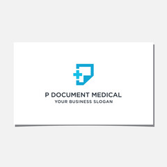 P DOCUMENT MEDICAL LOGO VECTOR