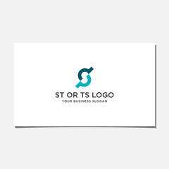 Fototapeta premium ST OR TS LOGO DESIGN VECTOR