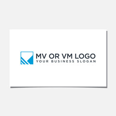 VM OR MV LOGO DESIGN VECTOR