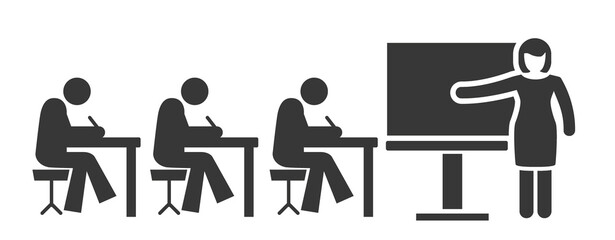 teaching and schooling icon - vector illustration concept
