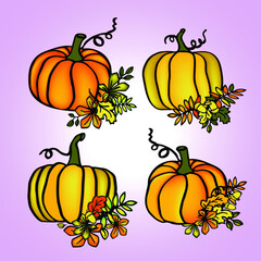 halloween pumpkin set