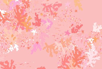 Light Pink, Yellow vector backdrop with memphis shapes.