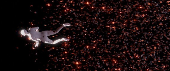 Falling through pieces